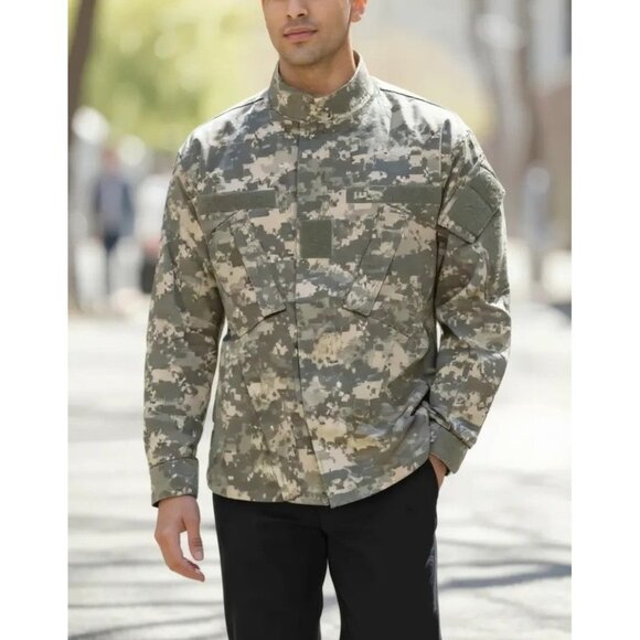 Military Digital Camo Jacket With Velcro Closures 39R - Picture 1 of 12